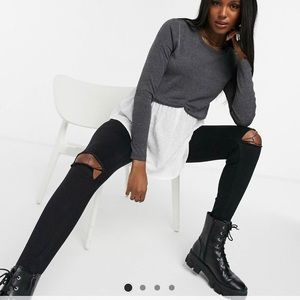 Maternity 2-1 sweater with undershirt. But can be worn while not pregnant